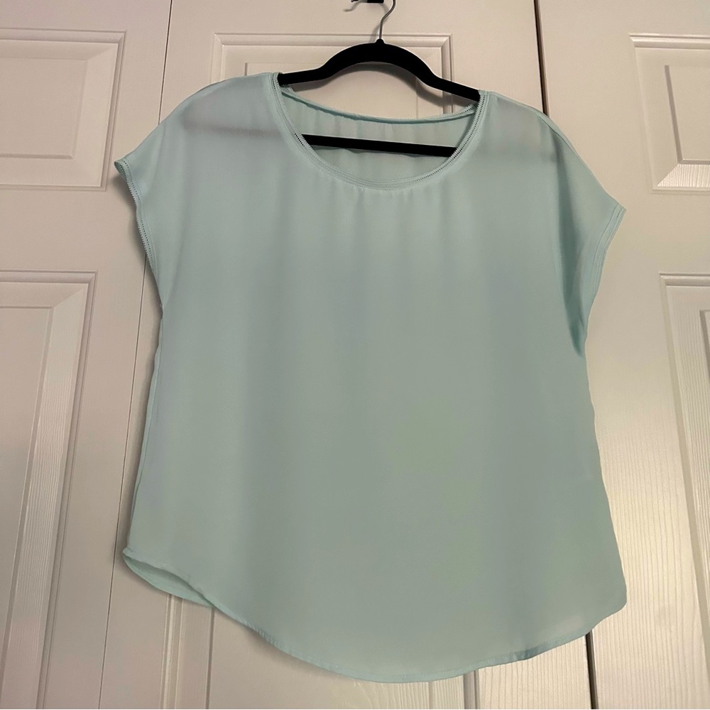 Banana Republic Turquoise blue Sheer Top